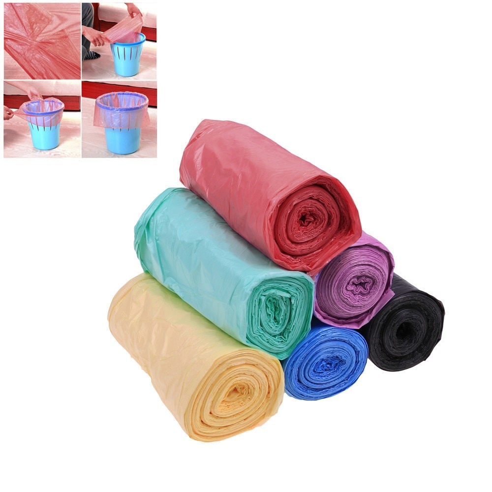 1 Rolls Garbage Bags Single Color Thick Convenient Environmental Cleaning Waste Bag Plastic Trash Bags Small Garbage Bag #50g