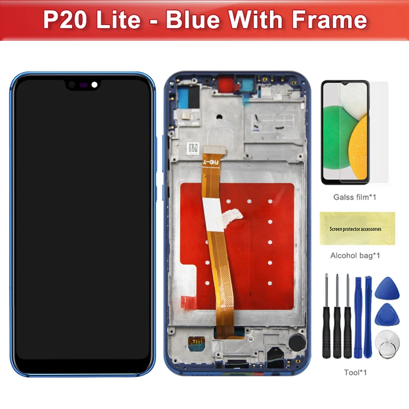 OEM For HUAWEI 5.84''P20 Lite For Nova 3e ANE-LX1 LX3 LX2 LCD Display Touch Screen Digitizer Assembly Replacement: Khaki