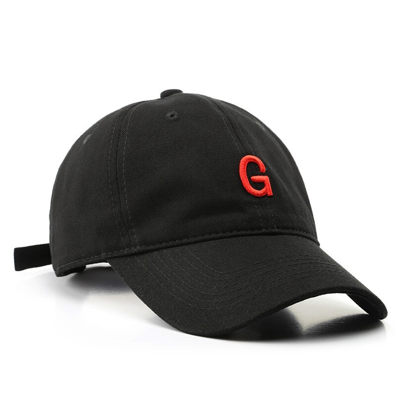 LINJW knapp G Stickerei Baseball-Deckel für Männer Frauen Hüfte hüpfen Snapback Kappen Straße Stil Sommer Baseball Hütte Ich bin Freien Vati hüte: Schwarz