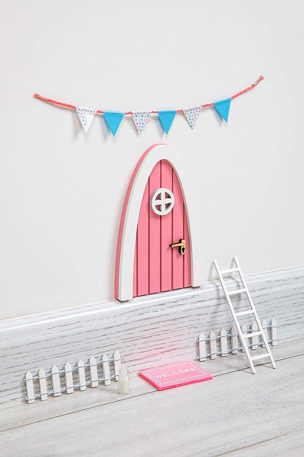 Houten Bureau Fairy Deur Set Voor Grillige Fairy Yard Art Sculptuur Leuke Tuin Decoratie Opknoping Decor