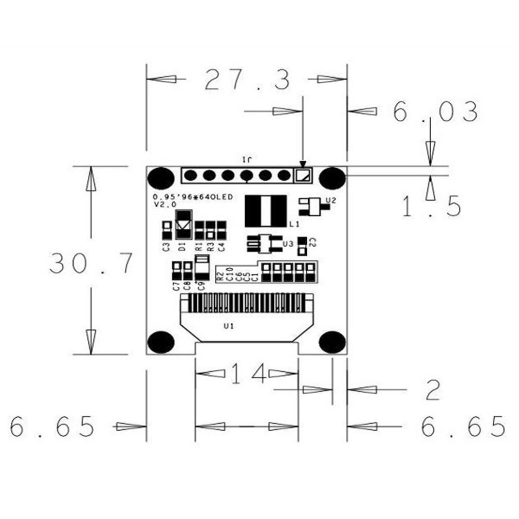 0.95 inch SPI Full Color OLED Display Module SSD1331 96X64 LCD for Arduino