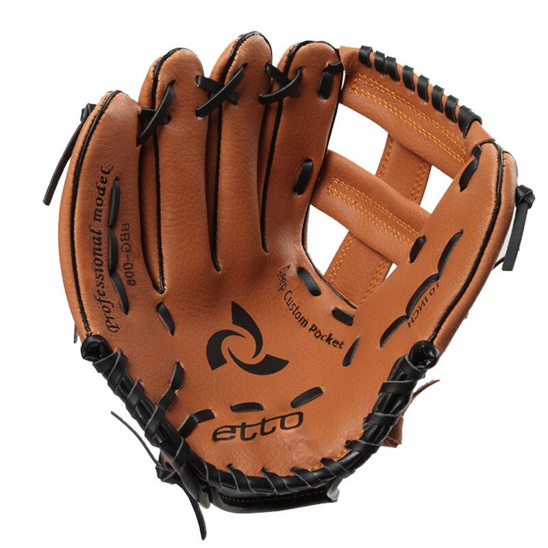 Kids Baseball Batting Gloves Men Leather Right Baseball Glove Equipment Practice Hand Youth Softball Beisbol Sportswear BJ50ST