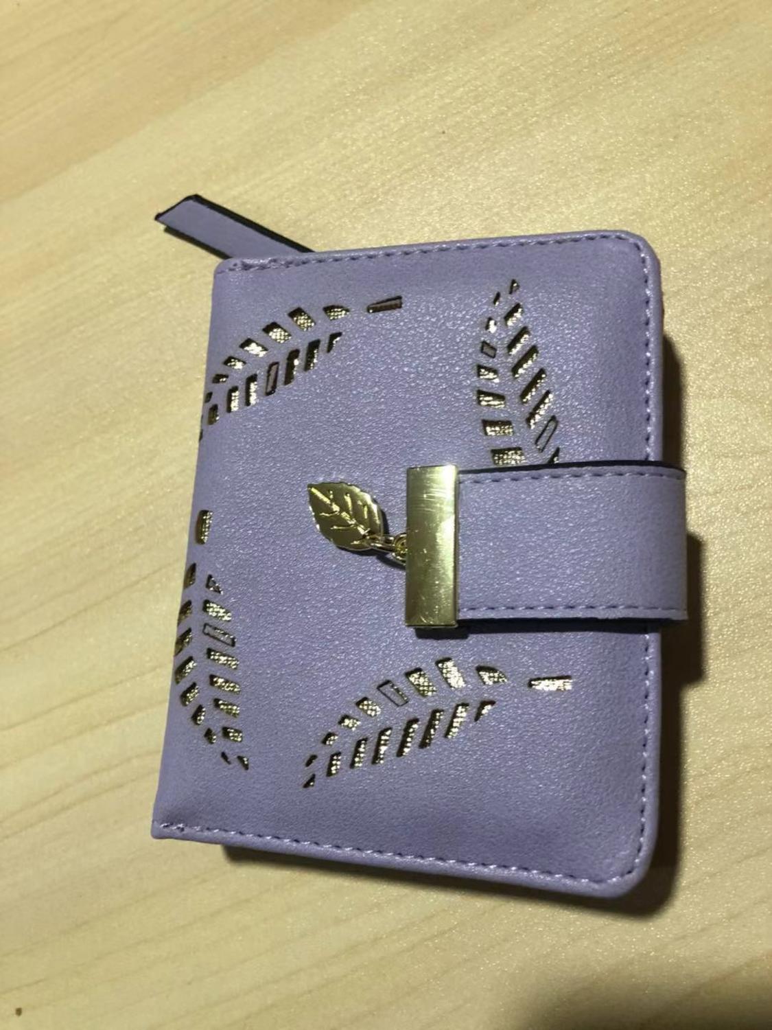 Cartera de cuero con cremallera para mujer de Mara's Dream, cartera pequeña de de lujo para mujer con hojas huecas para tarjetas de crédito