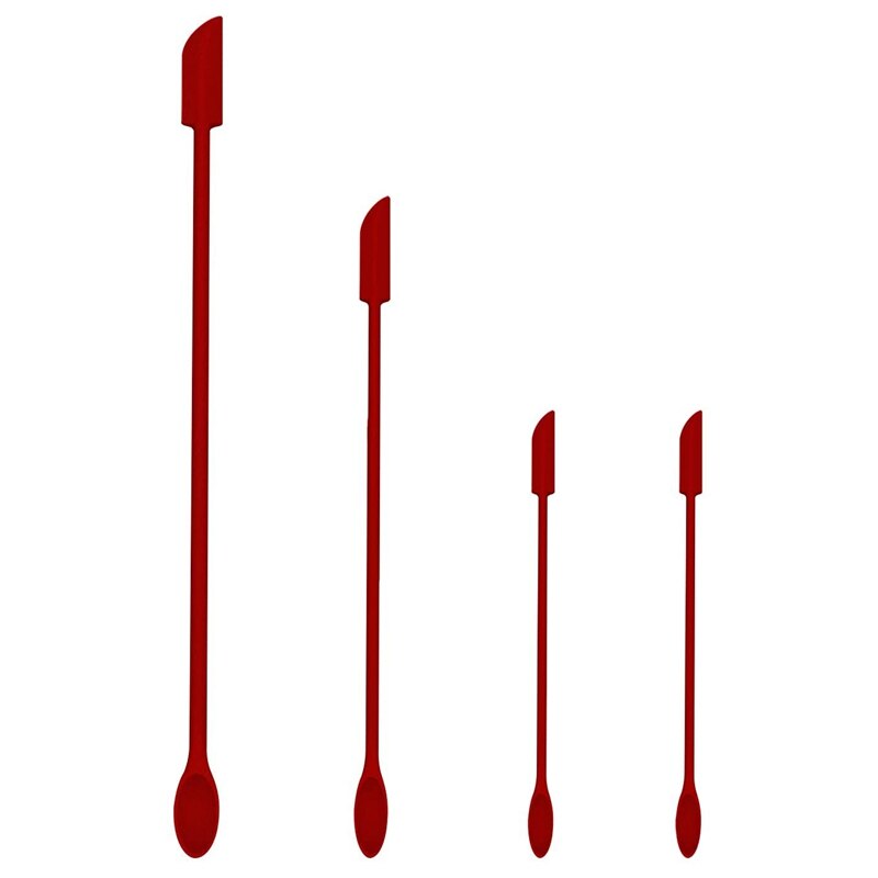 Mini spatule à Double tête en Silicone créative, ensemble de 4 pièces de spatule à confiture, ensemble de 4 pièces de spatule cosmétique: Default Title