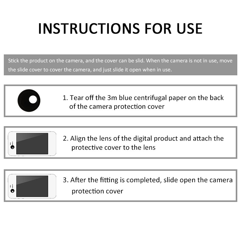 Screen Protectors 3PCS Webcam Cover Slide Camera Privacy Security Sticker For Phone Laptop Tablet