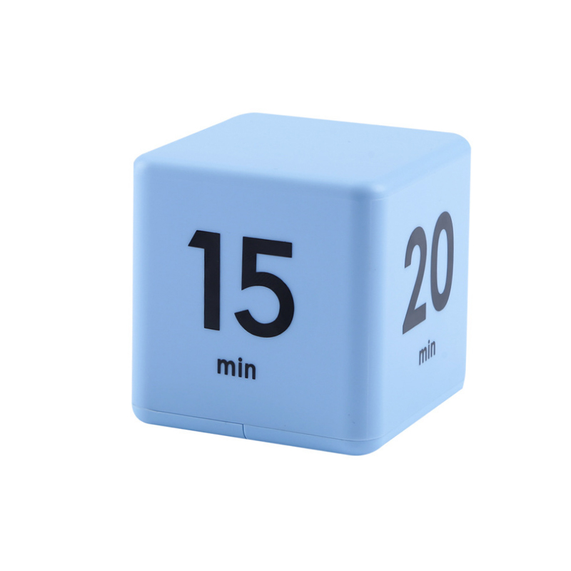 Productiviteit Kubus Timer Zwaartekrachtsensor Flipping LED-display 4 vooraf ingestelde tijd Dubbele modi Countdown Kookstudie Mini digitale timer: YELLOW