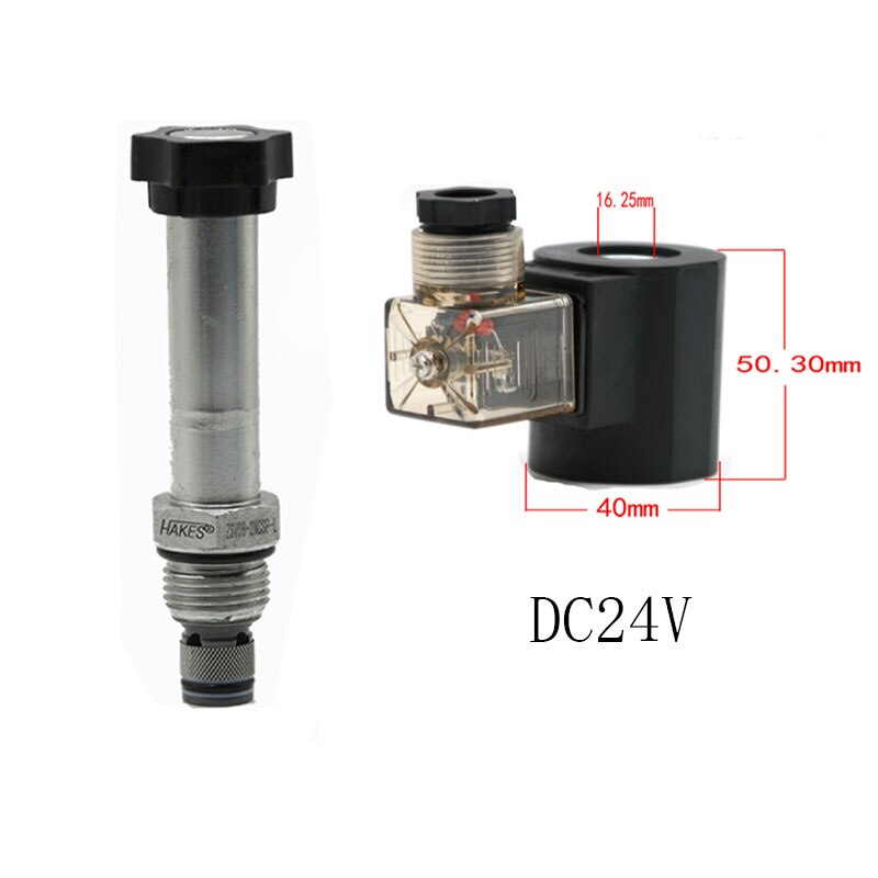 Twee-Positie Twee Normaal Gesloten Schroefdraad Plug Twee-weg Cut-Off Hydraulische Lift Magneetventiel DHF08228ZSV08-2NCSPL: DC24V