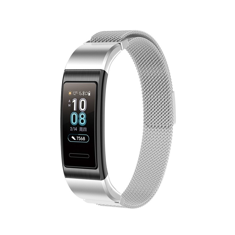 Rvs Bands Voor Huawei Band 4/3 Pro Horlogeband Horlogeband Voor Huawei Band 4 Pro Band 3 Pro Vervanging polsband: Silver / For Band 4 Pro