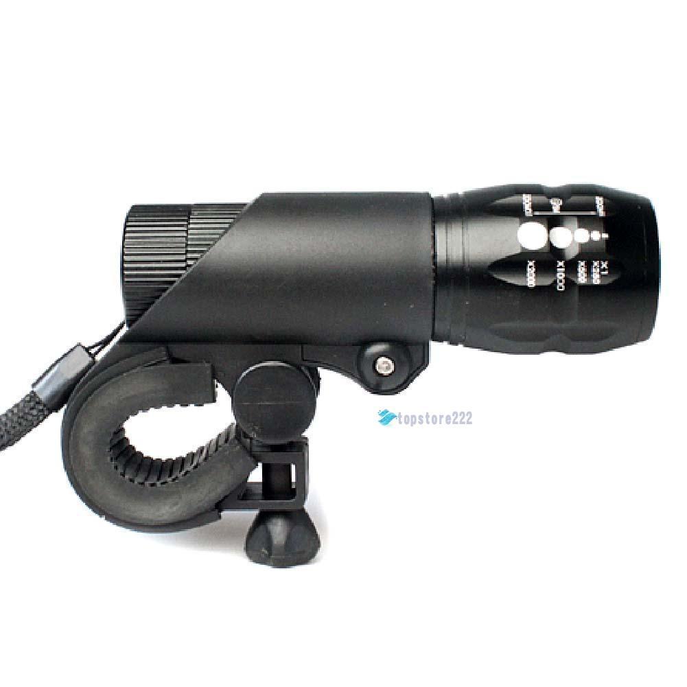 7 Watt 1200 Lumen 3 Mode Fietslicht Q5 Led Fiets Fietsen Front Light Lamp Torch Waterproof + Torch Houder fashlight