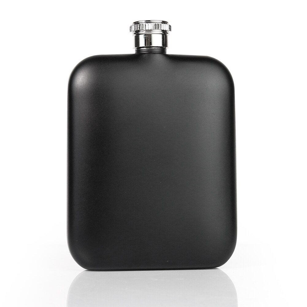 6 Oz Vierkante Roestvrijstalen Heupfles Wijn Whisky Pot Pocket Flagon Draagbare Outdoor Reizen Alcohol Drank Fles Drinkware: Black