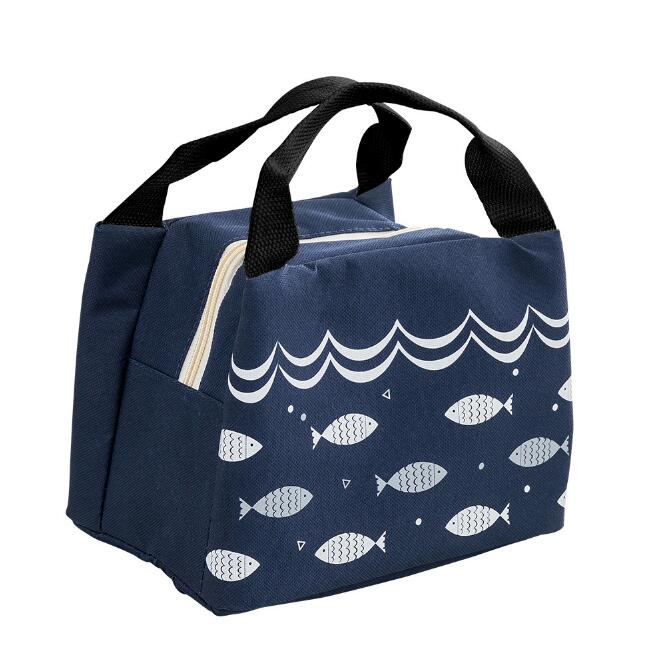 Värmeisolerad lunchlåda tote svalare handväska bento påse middag behållare skolmat förvaringsväskor bärbar lunchpåse: Himmelsblå