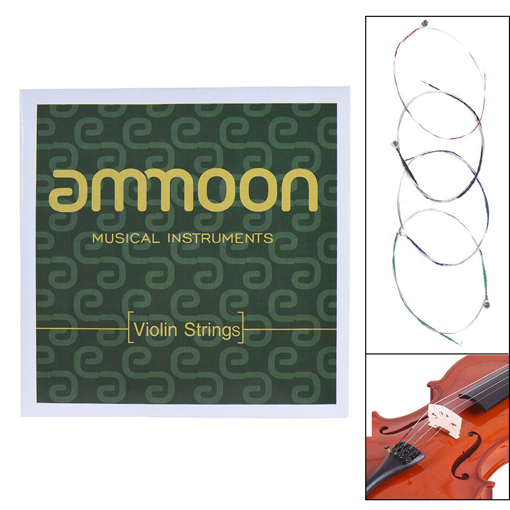 Ammoon Volledige Set Viool Snaren Maat 1/2 & 1/4 Vioolsnaren Stalen Snaren G D A En E strings