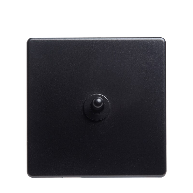 Retro Switch Brass Toggle Switch Wall Power Switch Lamp Light Dual Control 2Way Switch Black Plastic Matte Frame: 1 Gang 2 Way