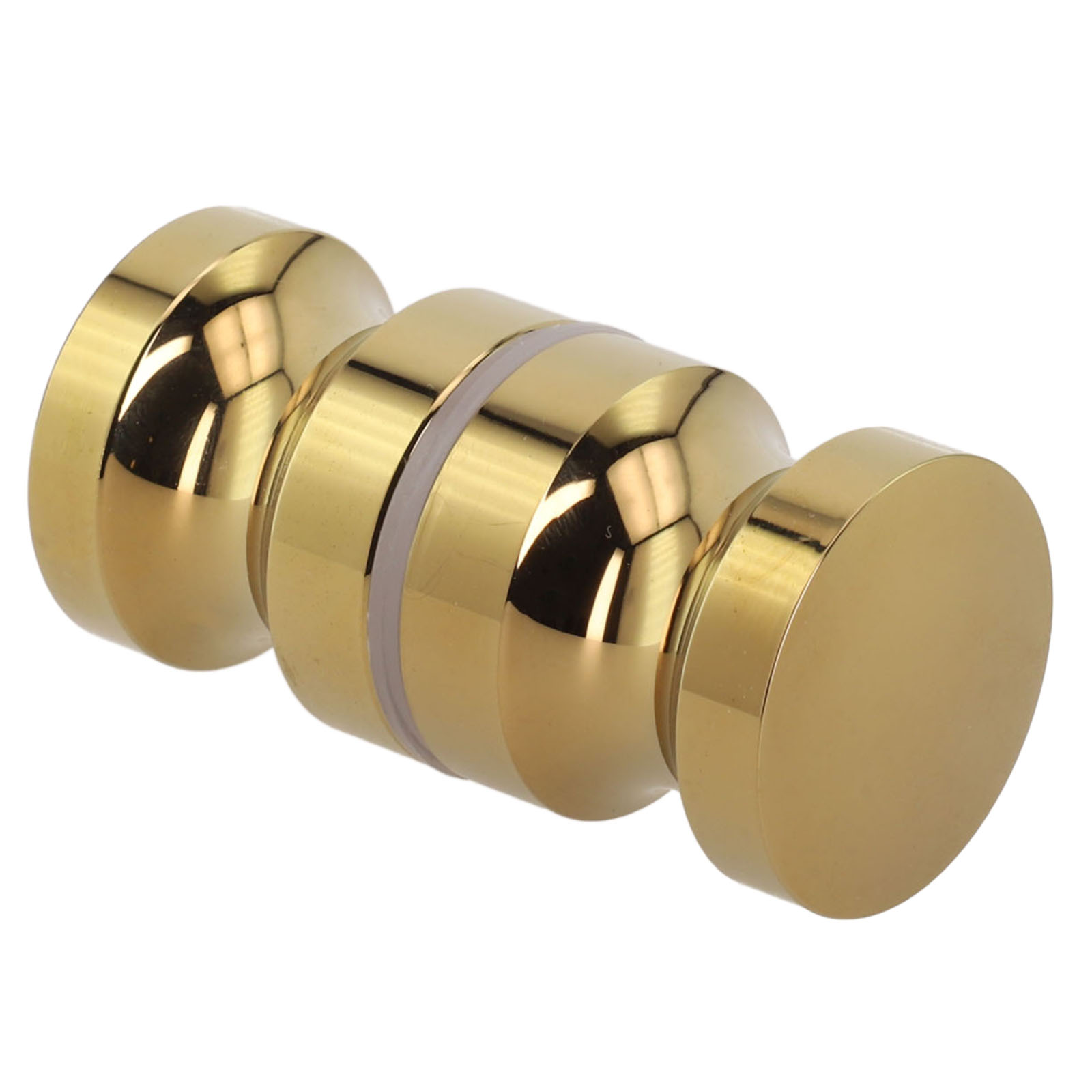 Aluminum Alloy Single Hole Glass Door Handle Back-to-Back Glass Door Knob Puller Bathroom Shower Handle Gold Wine Cabinet Handle: Gold