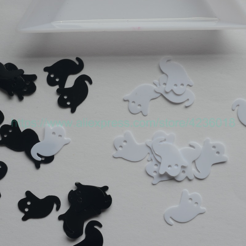 25g losse pailletten in de vorm van een spook van pvc voor knutselwerkjes, pailletten, naaidecoratie 9*13mm kleding, kind, doe-het-zelf, accessoire
