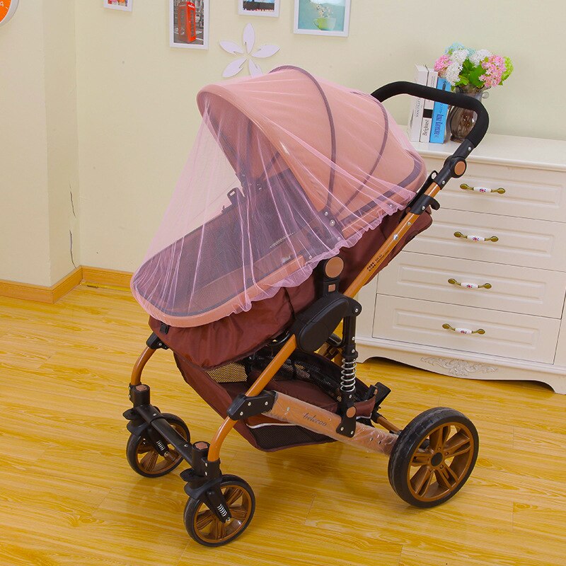 Children's Cart Mosquito Net Baby Cart Mosquito Net Increased Encryption Baby Cart Full-cover Universal: pink
