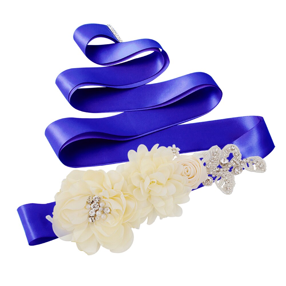 Trixy s260 flor cinto de noiva para vestido formal cinto rosa cinto de noiva para vestidos novo estilo cinto de casamento fantasia feminina cintos: navy blue