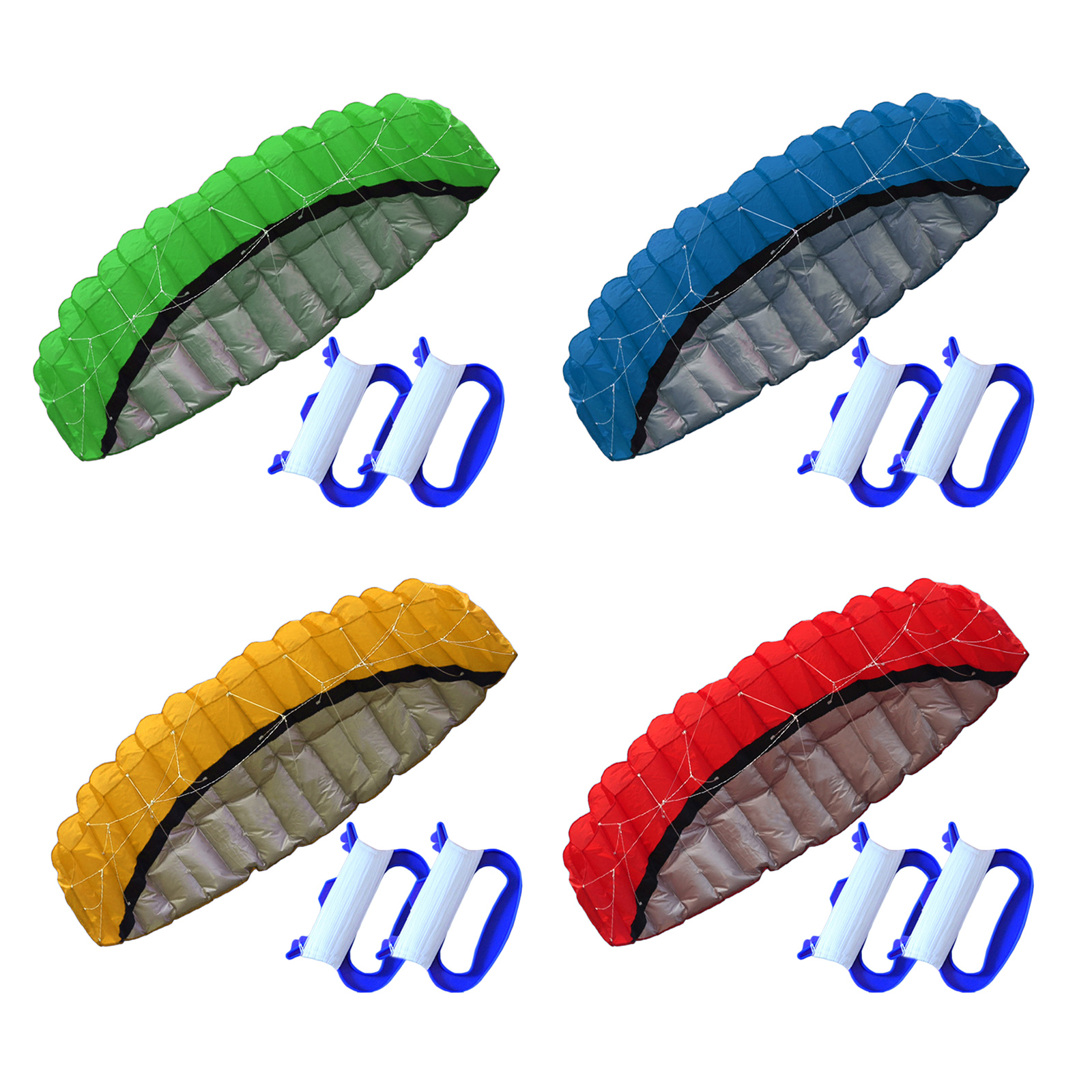Adults Kitesurfing Trainer Kite Wing, Durable Beach Summer Double Lines Trick Kites , Outside Stunt Toys Sport Flying Wing