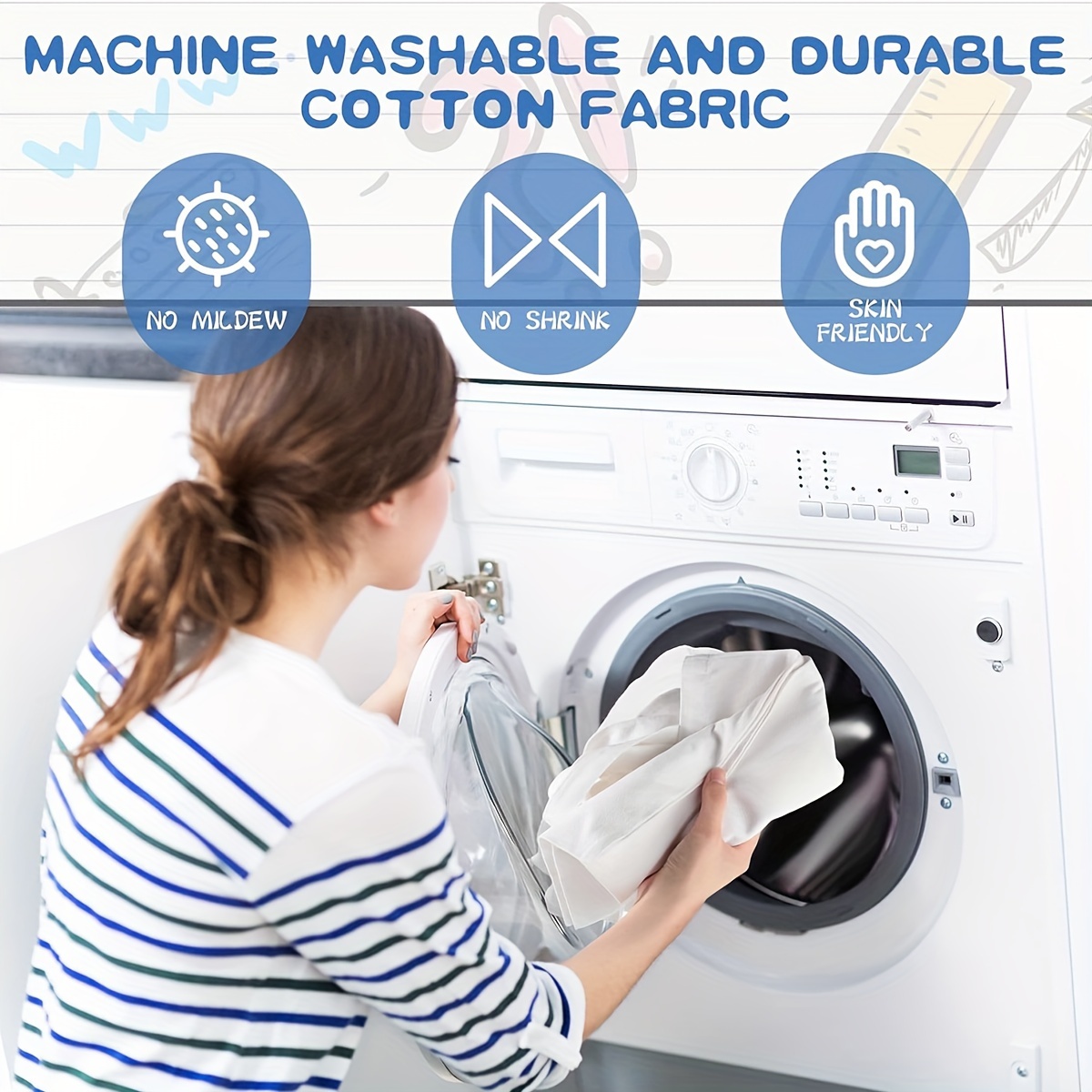 6-pack blanco wit/zwart/beige doe-het-zelf canvas bakken, veelzijdig, katoenen tassen voor sublimatie, winkelen, ambachten en