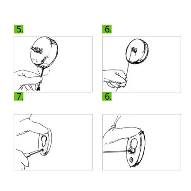 2.8m stainless steel clothesline rope Retractable clothesline indoor Stainless Steel round Clothesline outdoor Clothes Dryer