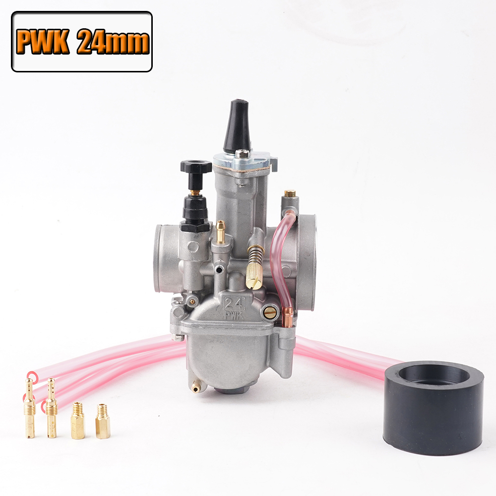 Carburador universal PWK, 21 24 26 28 30 32 34 mm PWK Inyección de potencia del carburador de motocicleta, para carreras Mikuni Koso ATV Yamaha: Rojo