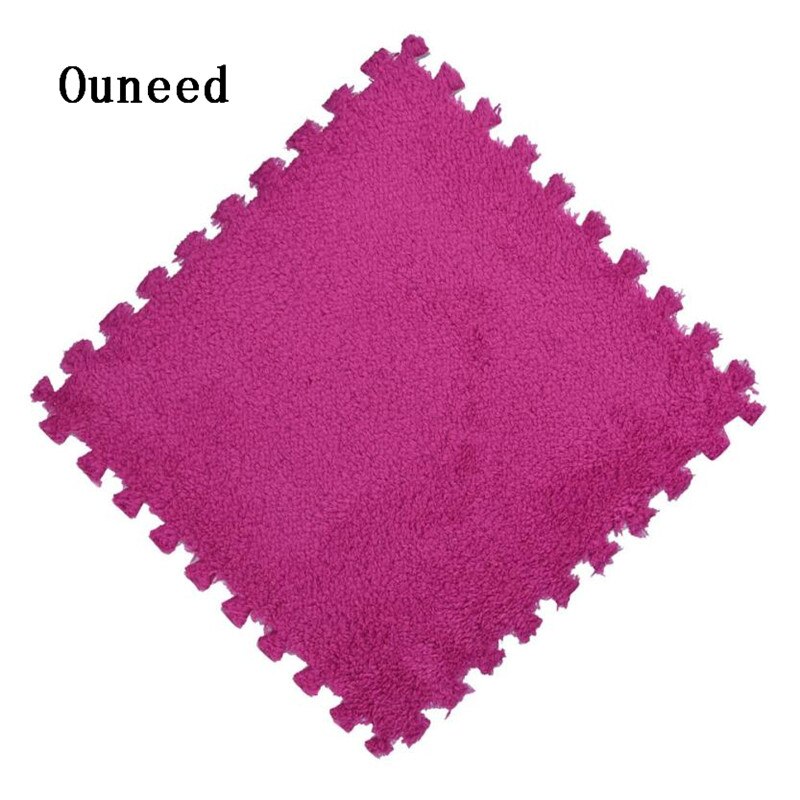 ! Alfombra de goma EVA para bebé de 25x25CM de , Alfombra de espuma para niños, Alfombra de puzle, suelo ecológico de terciopelo peludo para bebé en 7 colores # JYFW0: Hot Pink