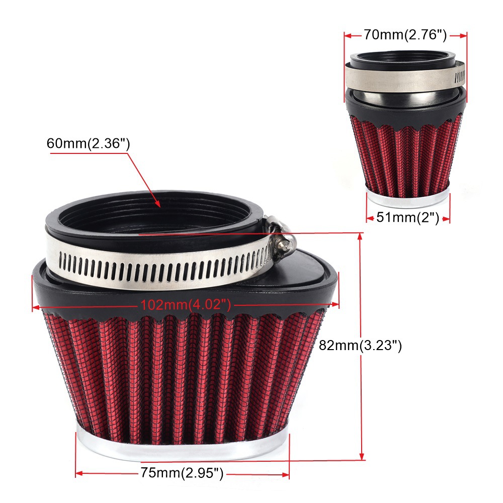Auto Modifikation 51/55/60 MM Luftfilter Pilz Kopf Filter Motorrad Luftfilter Pilz Reiniger