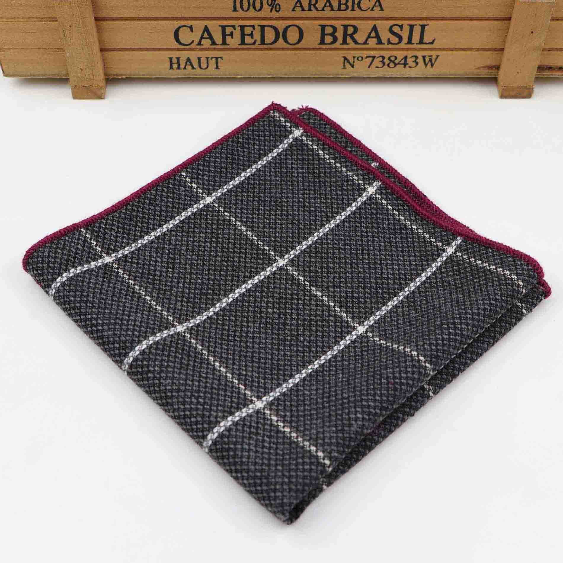 Striped Hankerchief Scarves Vintage Cotton Hankies Plaid Men's Pocket Square Handkerchiefs: 20