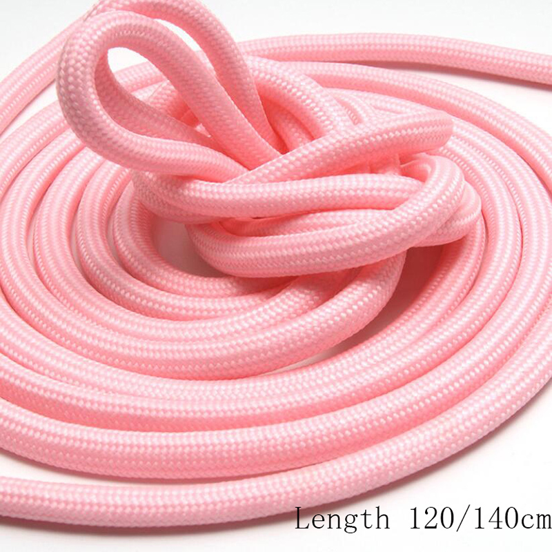 Lacets de sécurité fluorescents unisexe, 1 paire, 120/140cm, ronds et phosphorescents, pour chaussures de Sport, basket-ball en toile