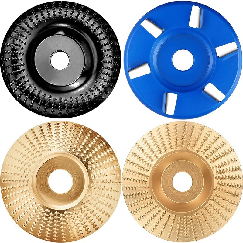Discos de tallado de madera, disco de amoladora, utilizado para cortar madera, dar forma y pulir, 4 Uds.: Default Title