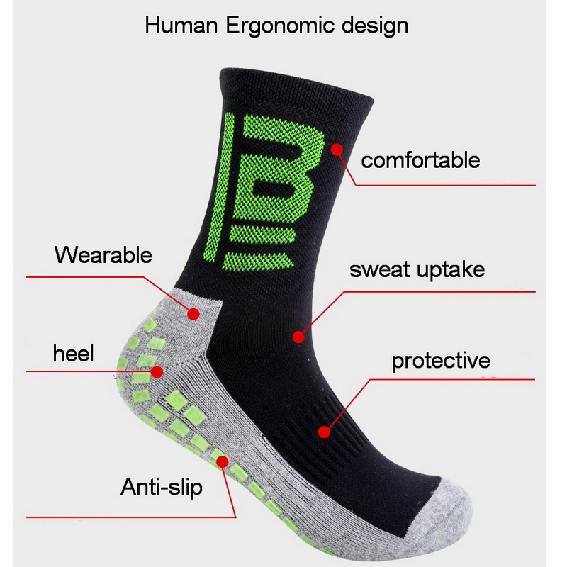 R-bao fodboldsokker i frotté for voksne høje skridsikre fodbold korte sokker tykkere deodorant antibakterielle sportsstrømper