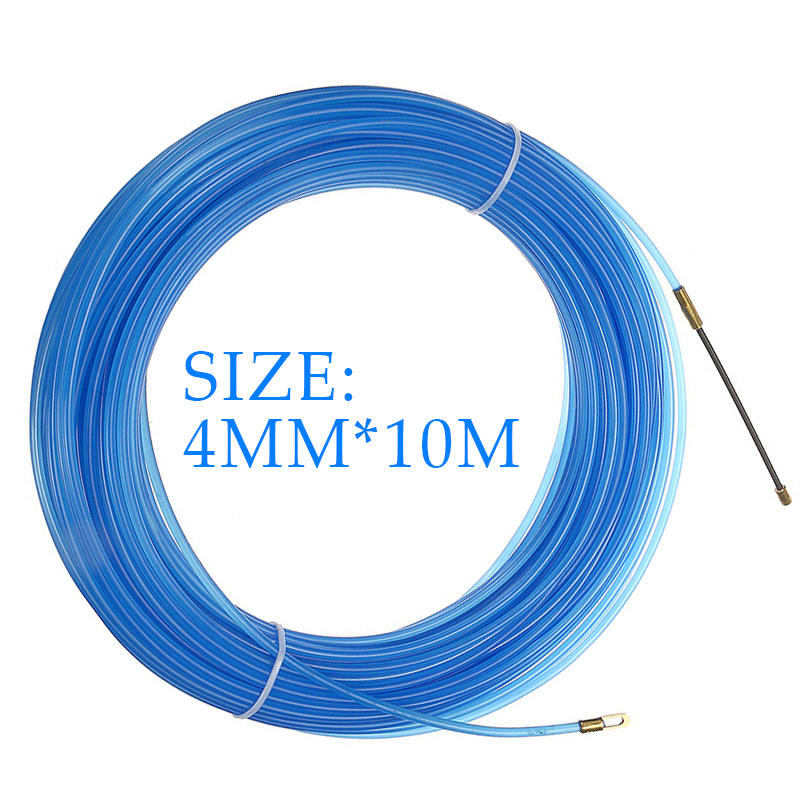 4Mm 5M-40M Duurzaam Gids Apparaat Glasvezel Elektrische Kabel Push Trekkers Nylon Duct Slang Rodder Vis tape Draad Threading Tool Aid: 10M