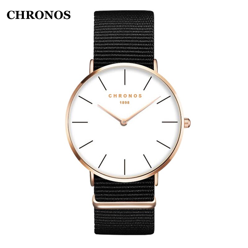CHRONOS Horloges Mannen Mode Unisex Horloge Quartz Horloge Heren Rose Goud Mannelijke Klok Relogio Masculino