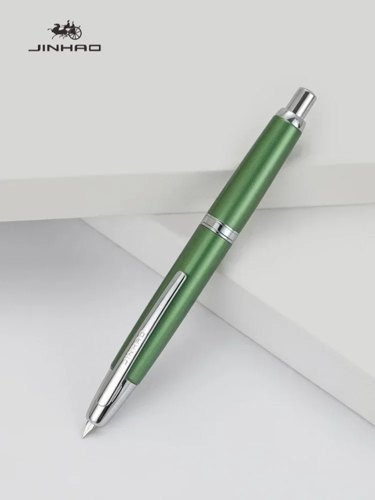 JINHAO 10 pluma estilográfica de prensa, punta retráctil EF/F de Metal con Clip, convertidor de pluma de tinta para escribir, suministros escolares, papelería PK A1 A2