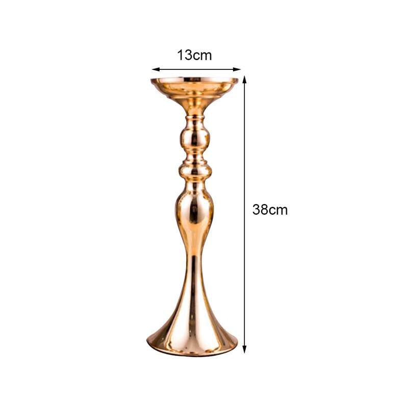 Décoration de mariage, chandelier, Vase à fleurs, porte-bougies, centre de Table, support pour maison, bougeoirs en or: M