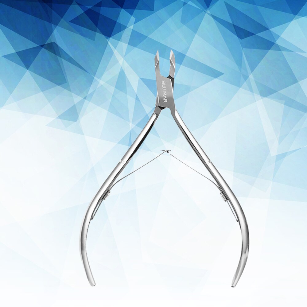 Rustfrit stål neglebåndskniv cuticle nipper skønhedsværktøj bærbar manicure nipper til fingernegle og tånegle(sil