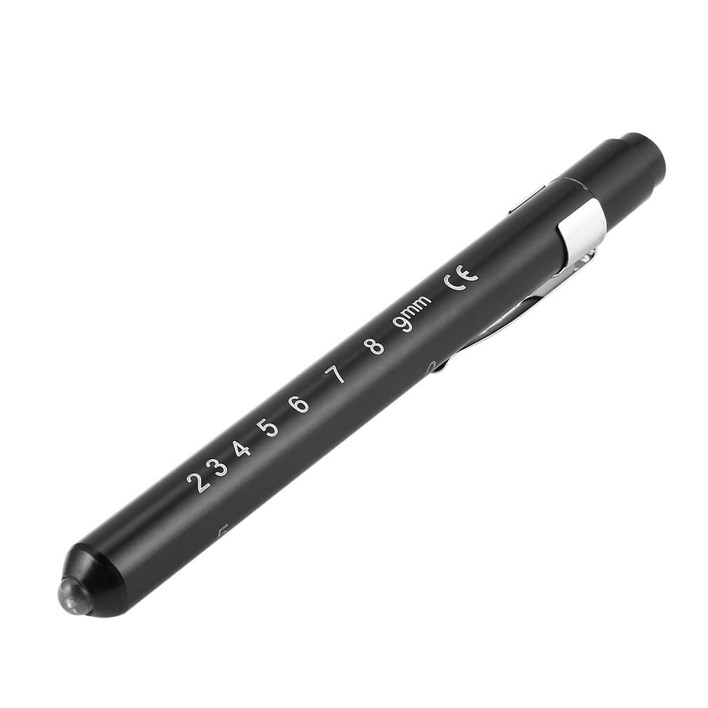 Luz de aluminio medial surrical Penlight doct-ors, linterna de pluma clínica con escala, primeros auxilios, cuidado de la boca/oreja