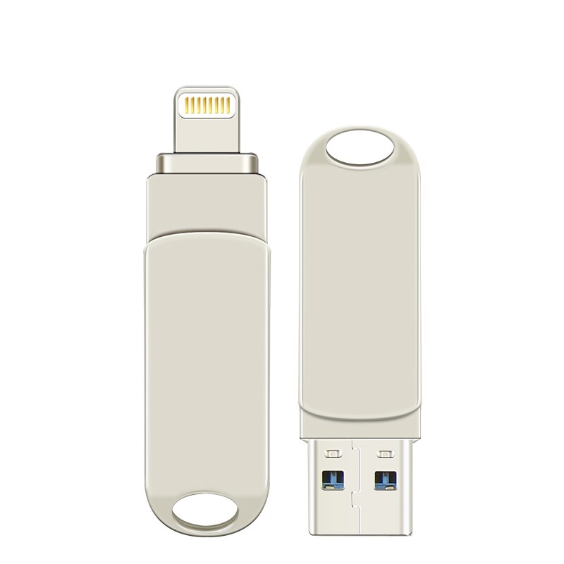 USB błysk przejażdżka dla iPhone X/8/7/7 plus/6/6s/5/SE/ipad 2 w 1 długopis odwieźć pamięci 16GB 32GB 64GB 128GB metalowe Pendrive usb 2.0