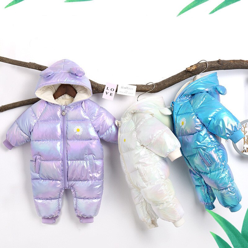 Baby jumpsuit plus velour polstret bomulds-polstret tøj til drengepiger baby vintertøj nyfødt babytøj tøjdragt