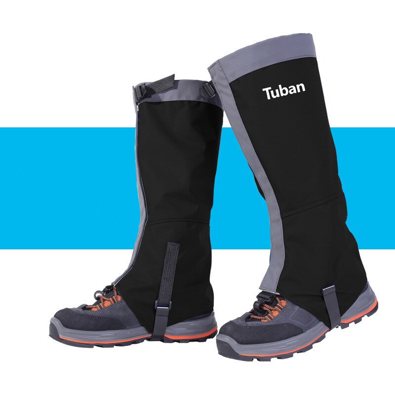 1 par ben gamacher vandtæt sne boot gamacher 420d anti-tåre nylon stof leggings dække udendørs fiskeri skiløb vandreture: Sort / M