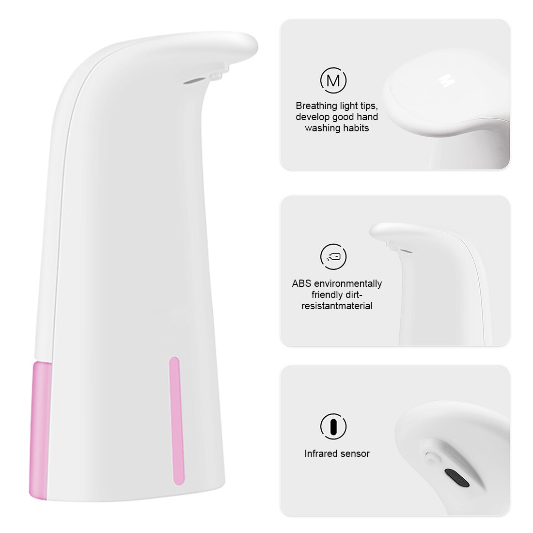 250ml Automatic Touchless Induction Hand Washer Induction Foam Soap Dispenser Intelligent Sensor Liquid Soap Washing Dispenser