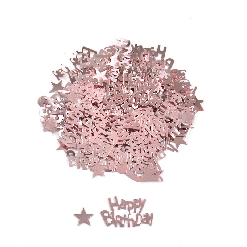 15g/pack Happy Birthday Confetti Letter Stars Baby Shower Decoration Wedding Birthday Party Decorations Supplies: A