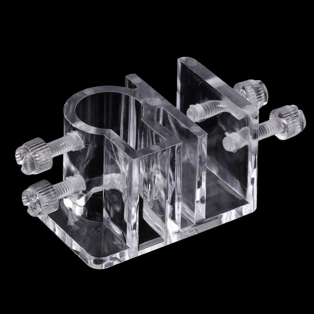 Klar holdbar akryl akvarie akvarium vandrørslange fikseringsklemme rørklemmeholder 26mm