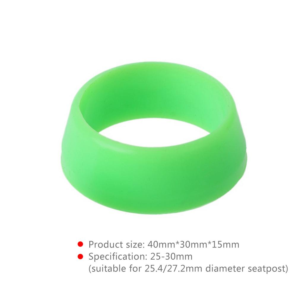 Fiets Zadelpen Ring Stofkap Voor Mtb Racefiets Siliconen Waterdichte Fiets Zadelpen Case Beschermende Fietsen Accessoires Onderdelen: Green 25 to 30