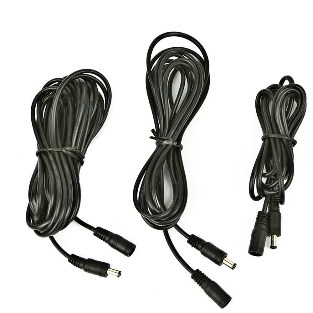 1m 2m 3m 5m 10m dc-kontakt strömkontakt med förlängningskabel 5.5 x 2.1 mm dc hona &amp; hane jack adapter