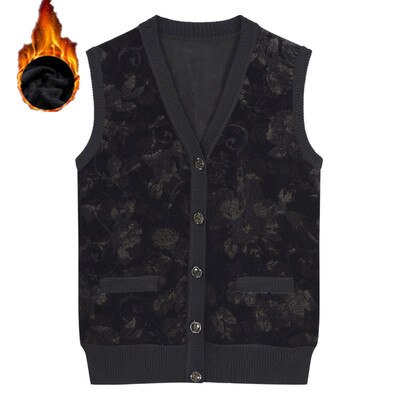 Gebreide trui vest middelbare leeftijd en oudere vrouwen #39 ;s vest herfst winter enkelrijs mouwloos truien jas  k819