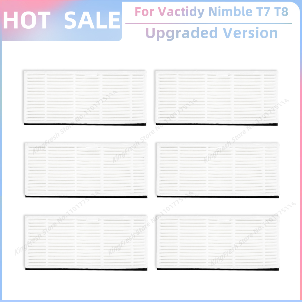 Compatibile con ricambi e accessori per il robot aspirapolvere Vactidy agile T7 T8 Spazzola laterale principale Filtro Hepa Panno per la pulizia: prugna