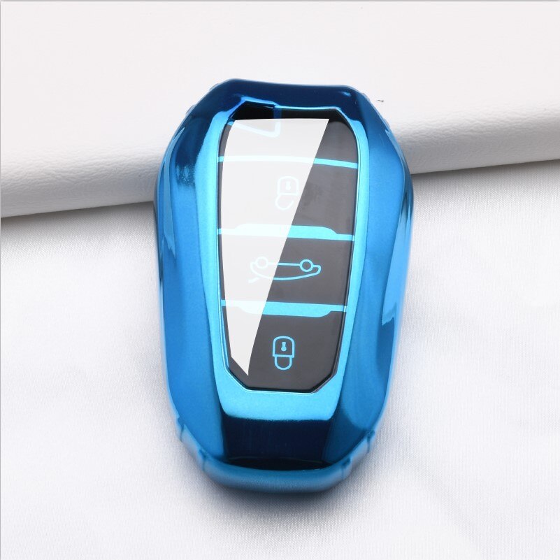 Tpu Sleutel Cover Voor Peugeot 407 508 301 5008 3008 4008 408 Auto Key Case 3 Knop Voor Peugeot 407 Smart Autosleutel Case Bescherming: Blauw