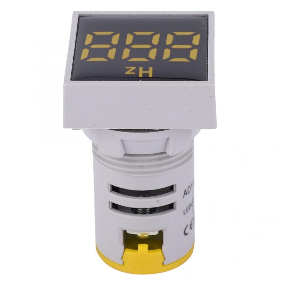 Frequency Meter Square Digital Display LED Indication Light AC100~380V 20~75Hz Frequency Measuring Device Digital Frequency