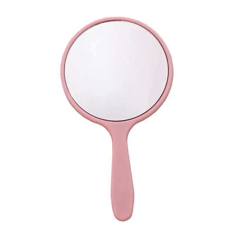 1pc håndholdte makeupspejle rundt makeup-spejl med håndtag, kompakt håndspejl til kvinder